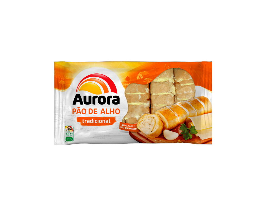 PÃO DE ALHO RESFRIADO AURORA 340 G (CX 10 PCT)